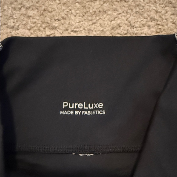 Fabletics Black Bike Shorts with Gray Accents - Picture 2 of 4